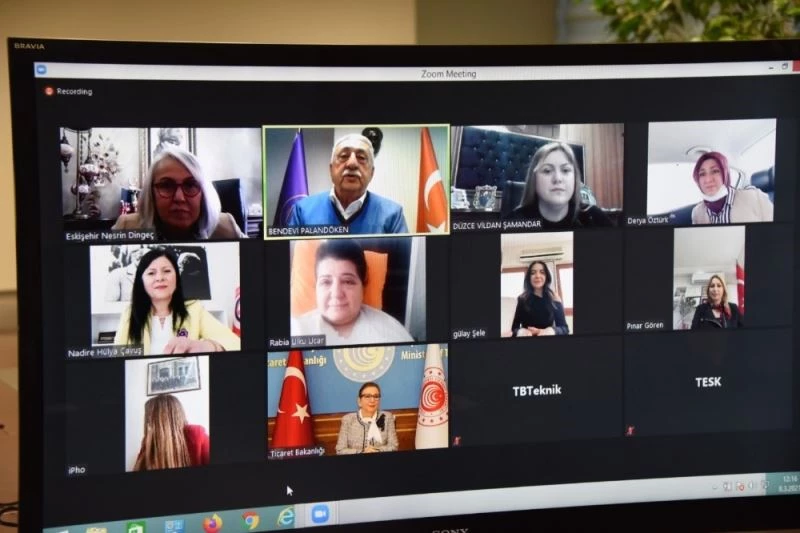 TESK Başkanı Palandöken, Bakan Pekcan ve kadın üyelerle görüştü
