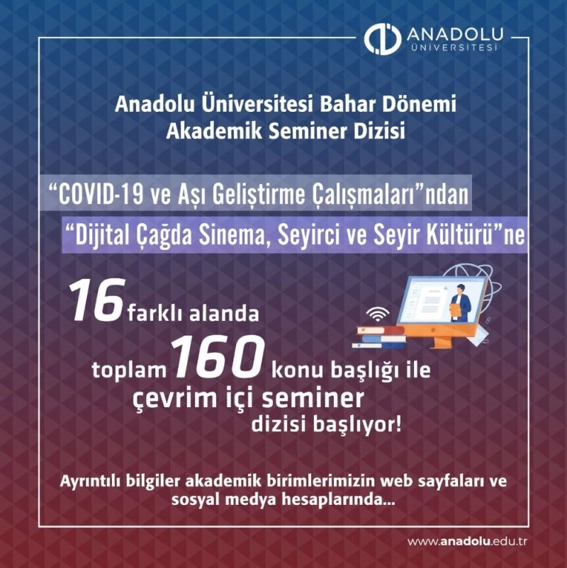 Anadolu Üniversitesi Bahar Dönemi Akademik Seminer Dizisi başladı
