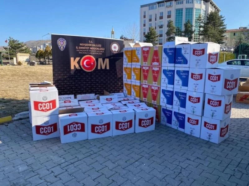 Nevşehir’de 590 bin adet makaron ele geçirildi
