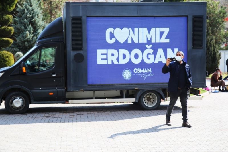 Battalgazi’de “Canımız Erdoğan” görseli büyük ilgi gördü
