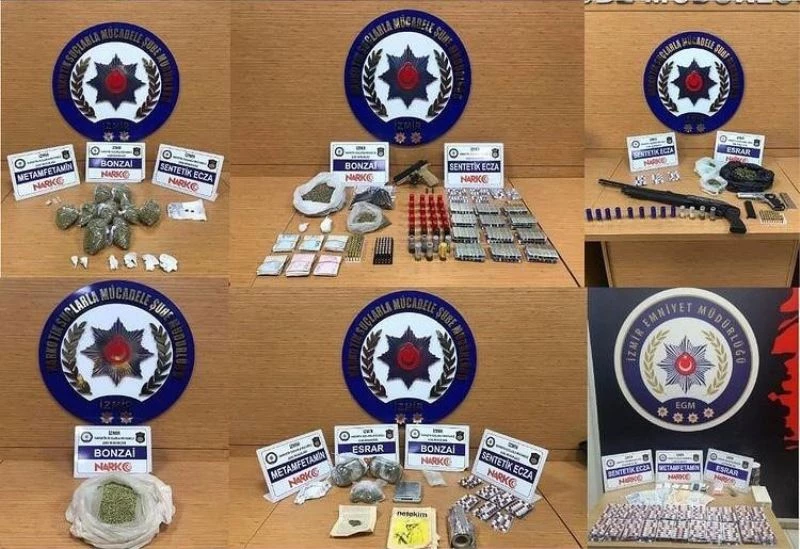 İzmir’de uyuşturucu satıcılarına balyoz gibi inen operasyonlar: 17 tutuklama
