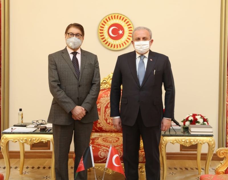TBMM Başkanı Mustafa Şentop, Afganistan Tarım, Sulama ve Hayvancılık Bakanı Anwar-ul Haq Ahady ile görüştü
