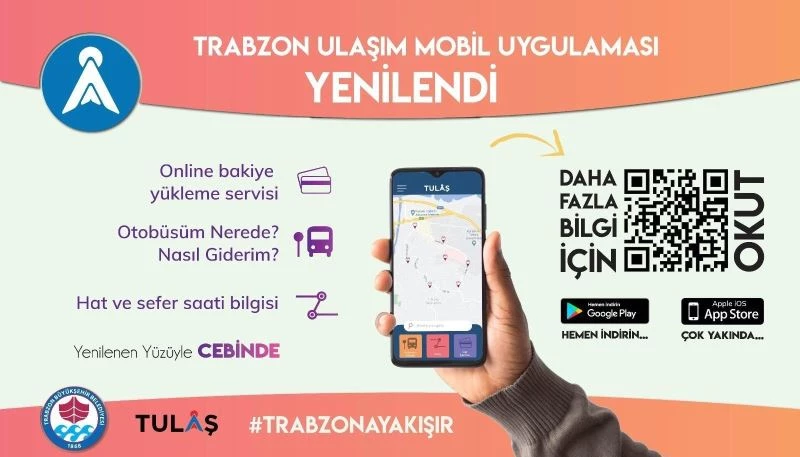 Trabzon’da toplu taşımada mobil kolaylık
