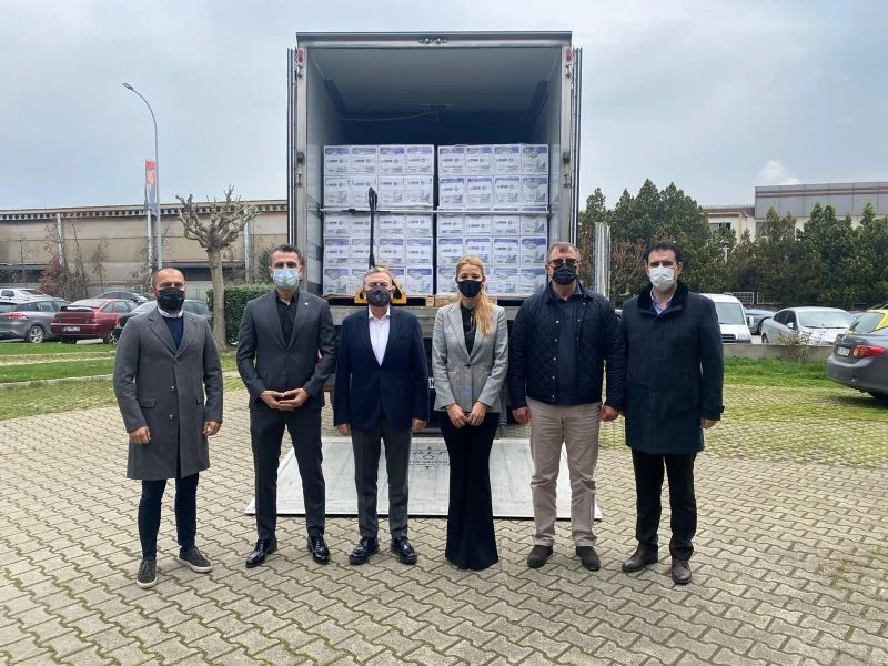 Yardım kolileri DOSAB’dan yola çıktı
