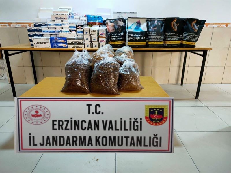 Erzincan’da kaçak makaron ve tütün ele geçirildi

