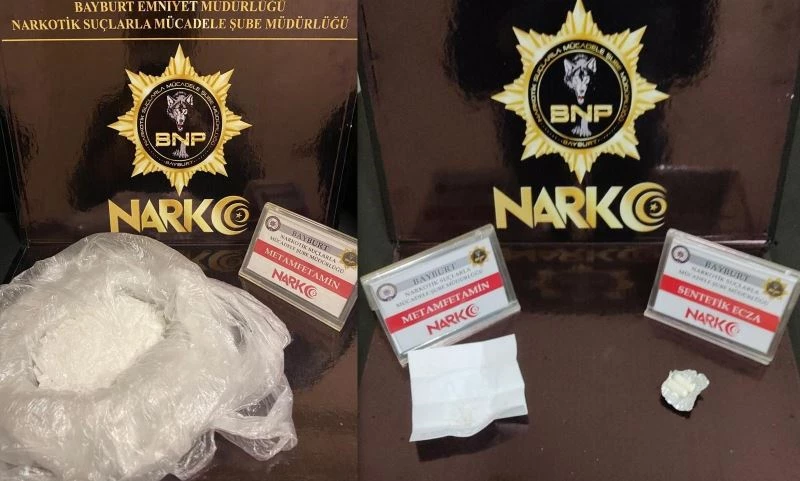 Bayburt’ta bir miktar sentetik uyuşturucu ele geçirildi
