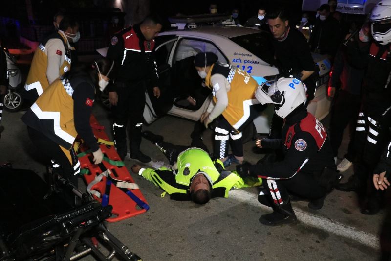Uygulamadan kaçan otomobili kovalayan polis aracı kaza yaptı: 2 yaralı
