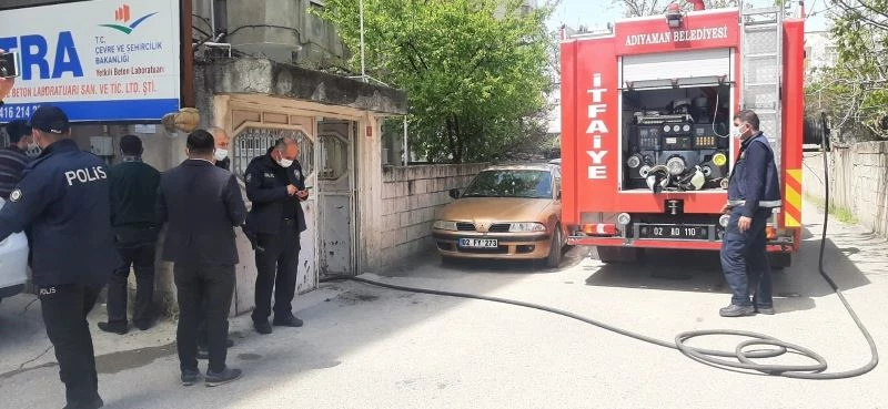 Kalorifer dairesinde korkutan yangın
