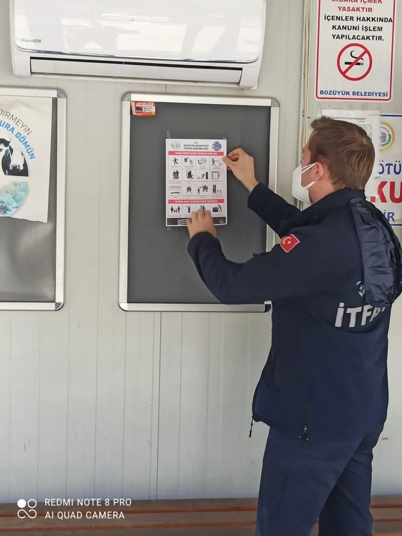 İtfaiye müdürlüğünden bilgilendirme broşürü
