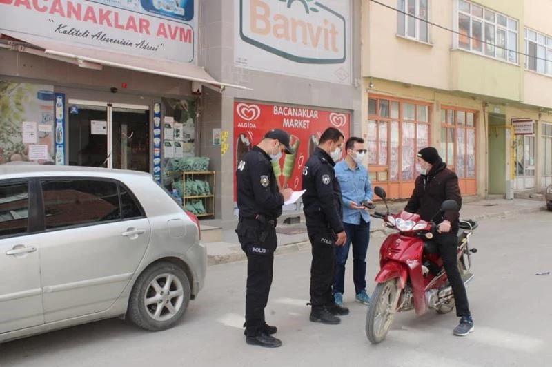 Hisarcık’ta sokağa çıkma yasağında denetim
