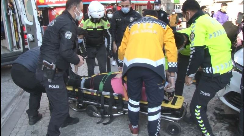 (Özel) Ortaköy’de turist kadının dehşeti yaşadığı kaza kamerada
