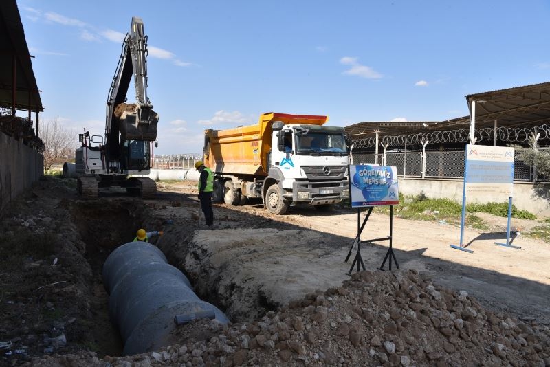 MESKİ, Tarsus ilçesinde yağmursuyu çalışmalarını sürdürüyor
