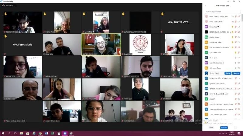 Emetli çocuklar Gülten Dayıoğlu ile çevrim içi buluştu
