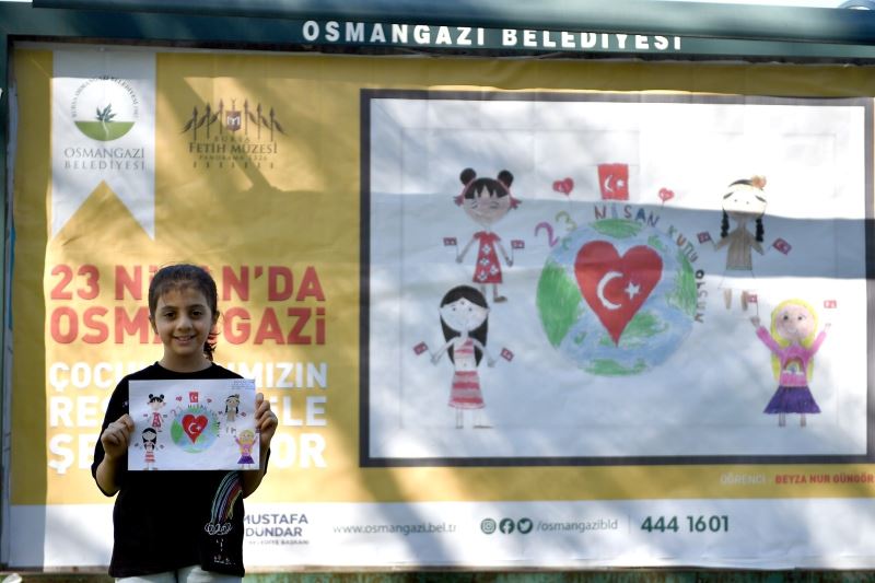 Osmangazi’de billboardlar çocukların resimleriyle donatıldı
