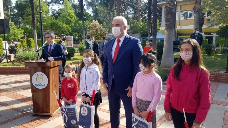 Nazilli’de 23 Nisan sade bir törenle gerçekleşti
