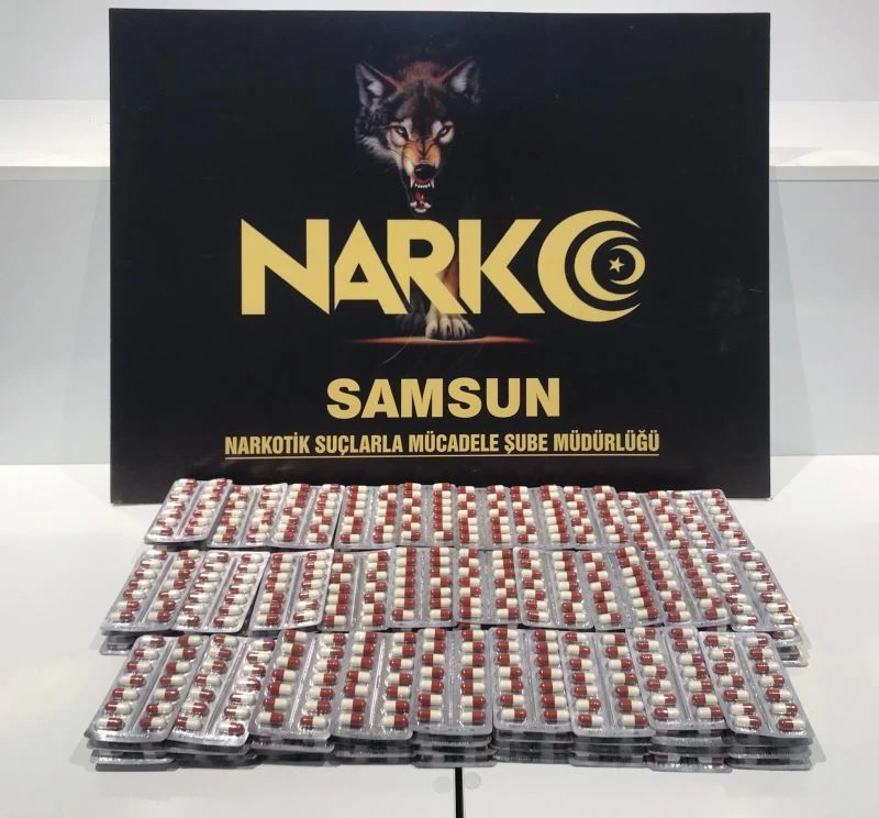 Samsun’da 2 bin 212 adet uyuşturucu hap ele geçirildi
