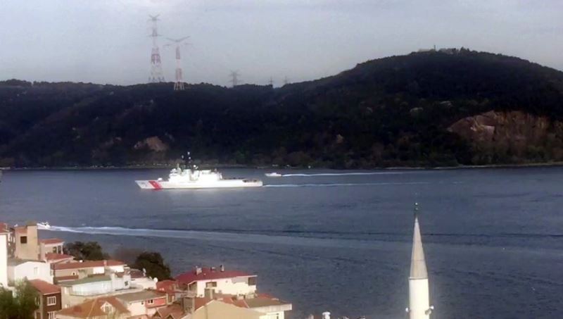 ABD Sahil Güvenlik gemisi İstanbul Boğazı’ndan geçti
