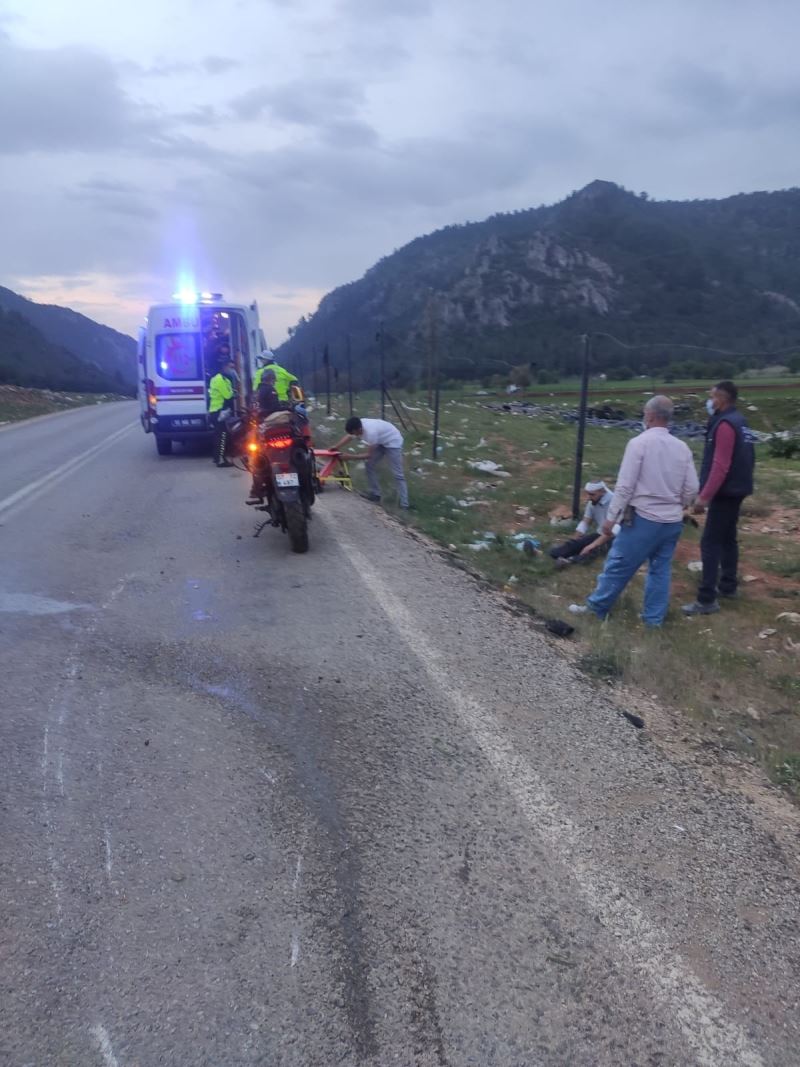 Burdur’da motosiklet kazası: 2 yaralı
