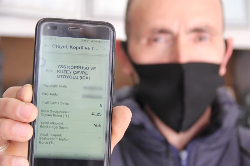 Gitmediği İstanbul’daki köprüden 3 defa ceza yedi
