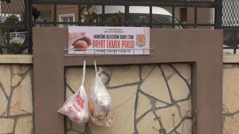 Tarsus’ta askıda toplanacak bayat ekmekler can dostlara mama olacak
