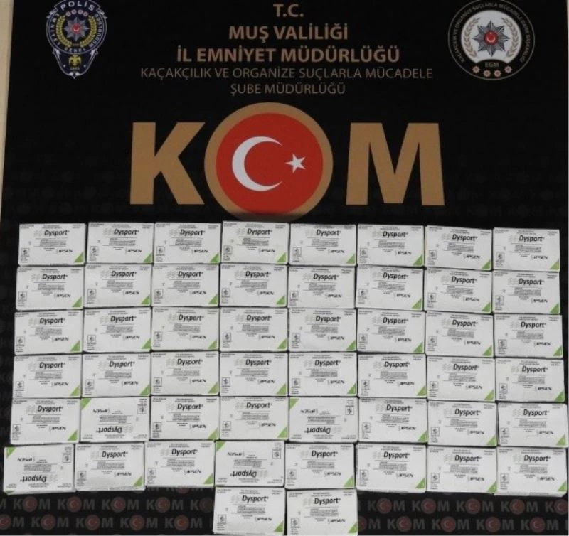 Muş’ta kaçak botoks serumu ele geçirildi
