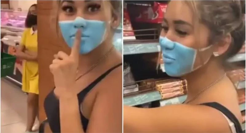 Yüzlerine yaptıkları maske makyajı pasaportlarından etti
