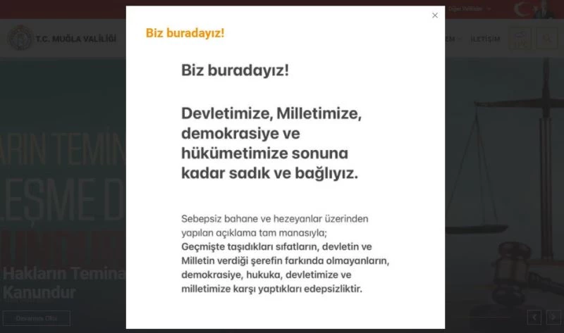 Muğla Valiliği’nden emekli amirallerin bildirisine tepki
