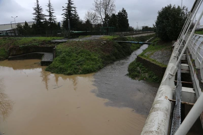 Fabrikaların arasından geçen dere simsiyah aktı
