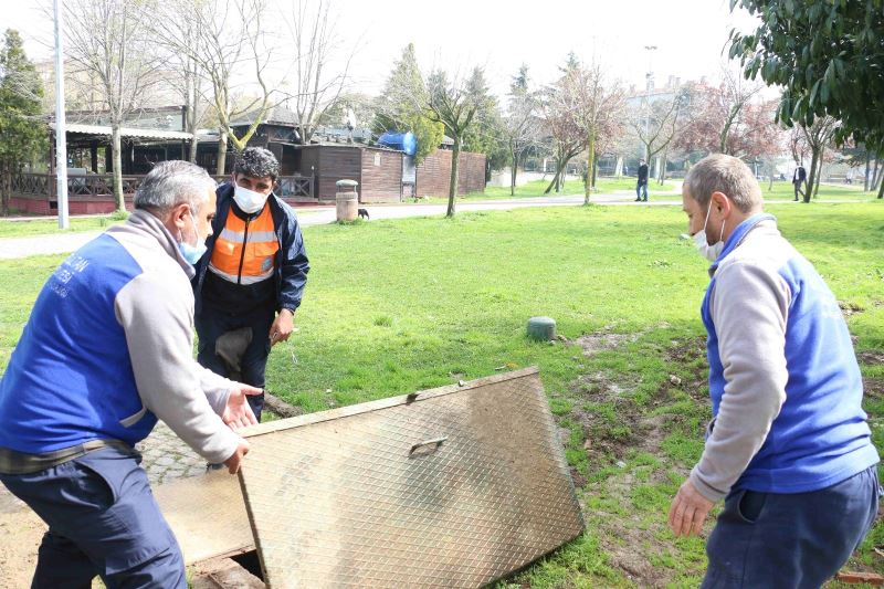 Eyüpsultan parklarına yağmur suyu depolama sistemleri kuruluyor
