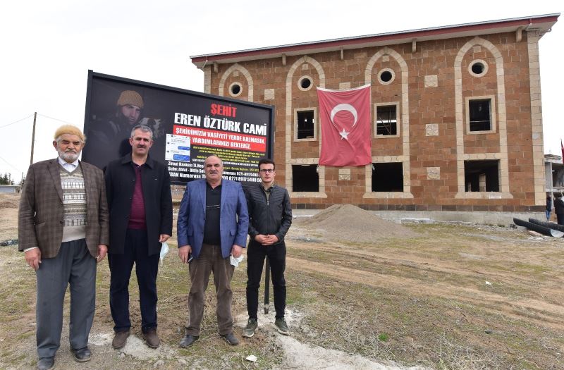 Şehit Eren Öztürk’ün vasiyet ettiği cami inşaatı hayırseverlerin yardımını bekliyor
