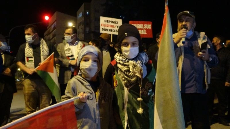 Çankırı’da İsrail’in yaptığı zulüm protesto edildi
