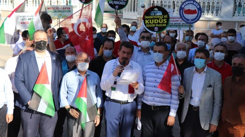 Denizli’de İsrail zulmü STK’lar tarafından protesto edildi
