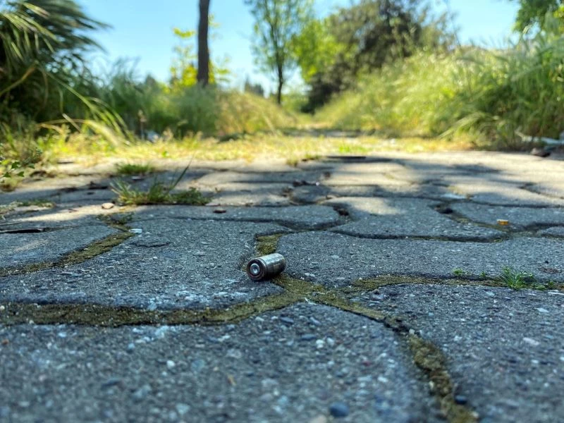 Yaşları küçük çocukların parkta silahla ateş ettiği anlar dehşete düşürdü
