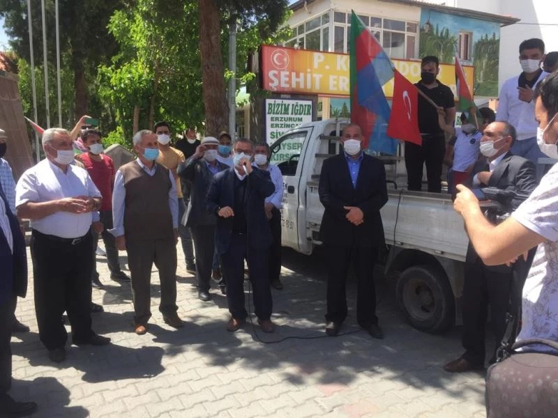 Tuzluca’da Filistin’e destek mitingi
