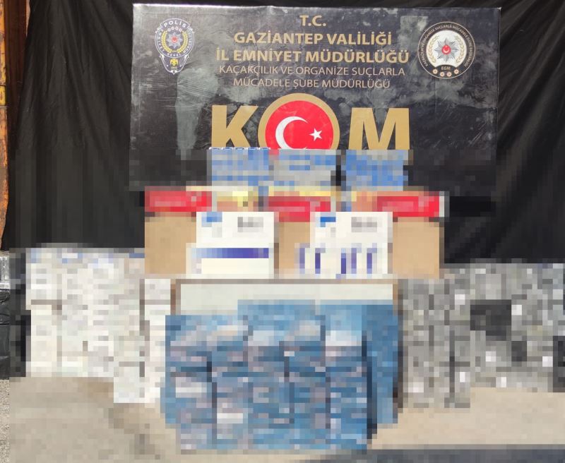 Gaziantep’te 4 bin 680 paket kaçak sigara yakalandı
