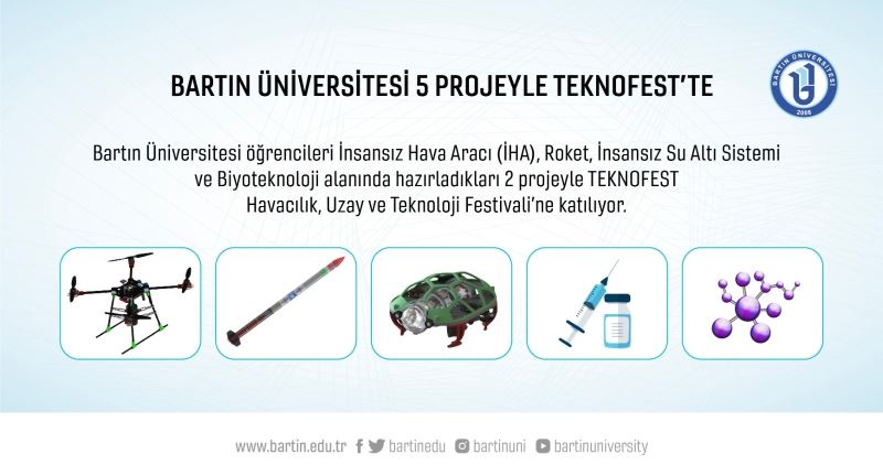 Bartın Üniversitesi öğrencileri 5 projeyle TEKNOFEST’te yarışacak
