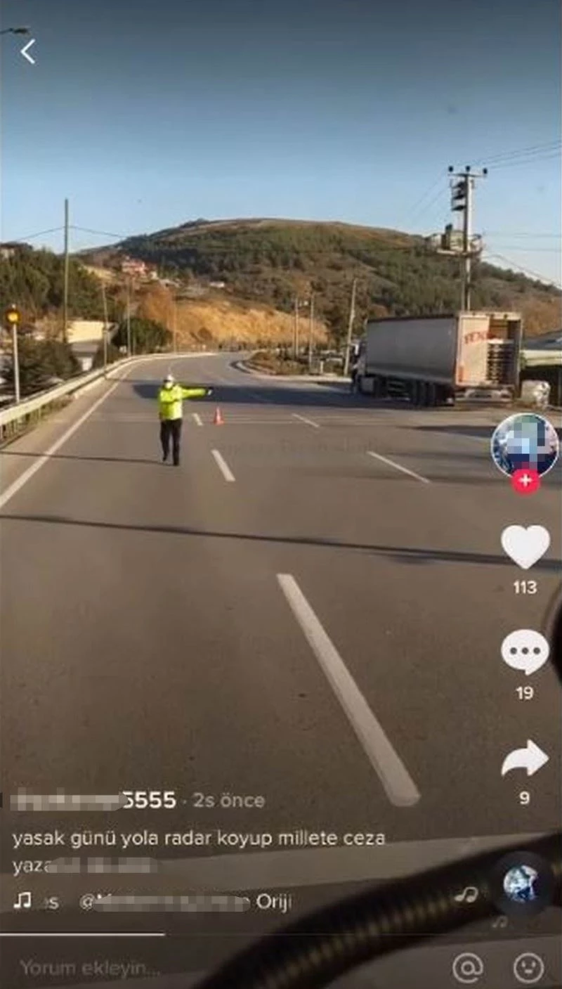 Sosyal medyada canlı yayın yaparken kendisini durduran polislere küfreden tır sürücüsüne 1 yıl 9 ay 26 gün hapis
