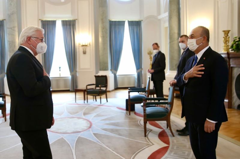Bakan Çavuşoğlu, Almanya Cumhurbaşkanı Steinmeier ile görüştü
