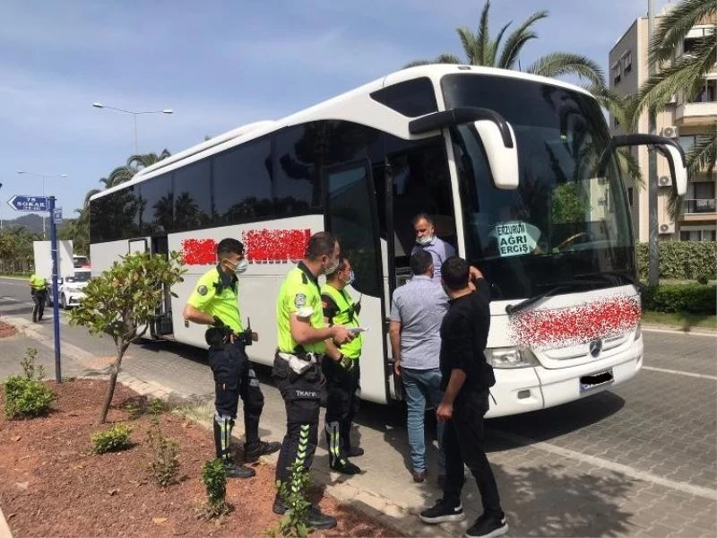 Seyahat izin belgesi olmayan yolcular denetimlere takıldı
