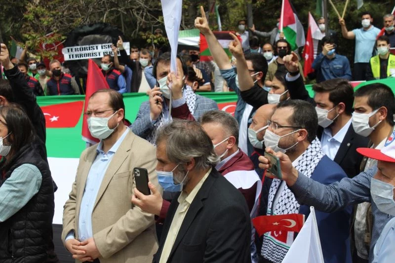 Başkent’te sendikalardan ve STK’lardan İsrail’e tepki
