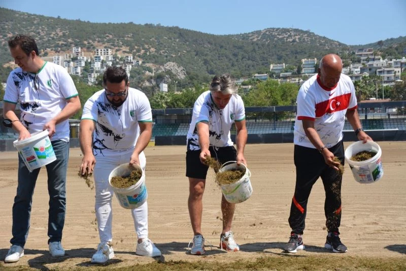 Bodrum İlçe Stadı’nın zemini doğal çim oluyor
