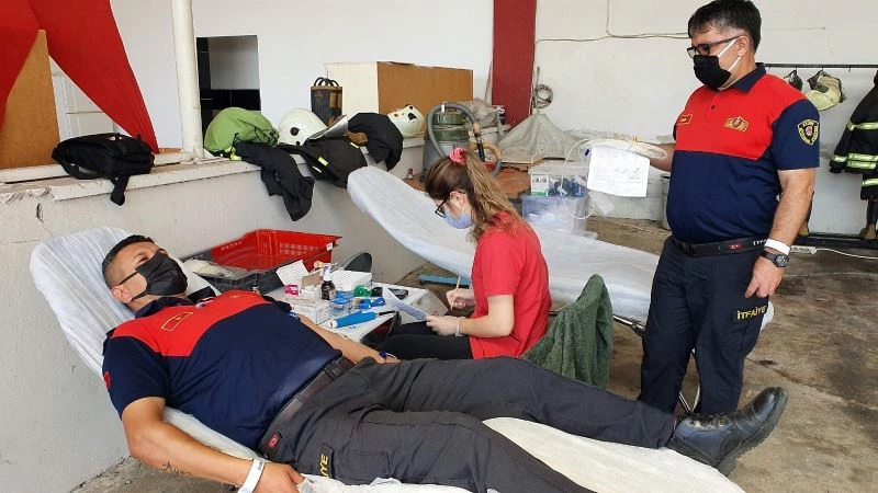 Alev savaşçılarının kan bağışları sürüyor
