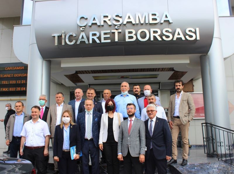 CHP heyetinden Çarşamba Ticaret Borsası’na ziyaret
