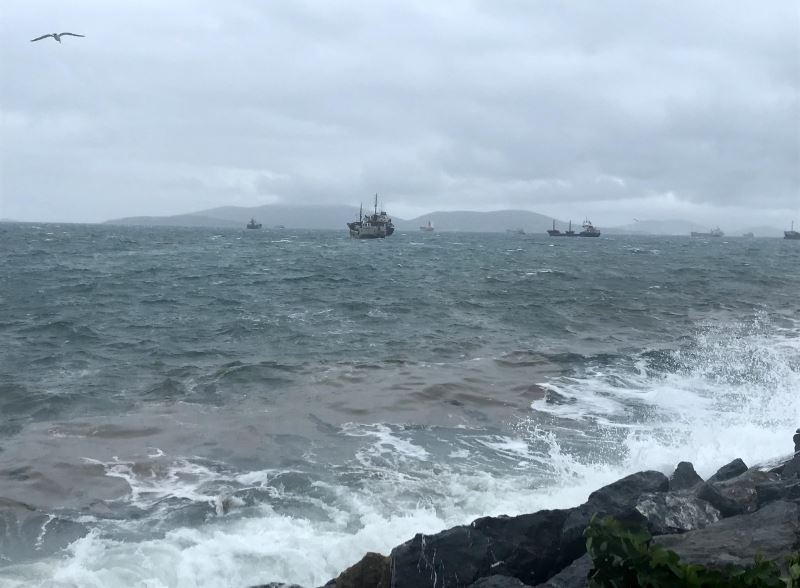 Kartal’da kuvvetli rüzgar nedeniyle Panama bayraklı kargo gemisi sürüklendi
