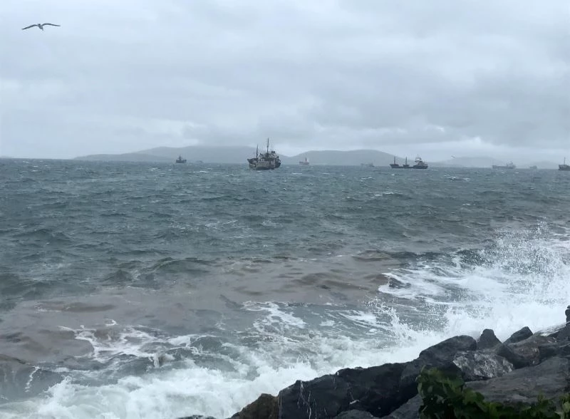 Kartal’da kuvvetli rüzgar nedeniyle Panama bayraklı kargo gemisi sürüklendi
