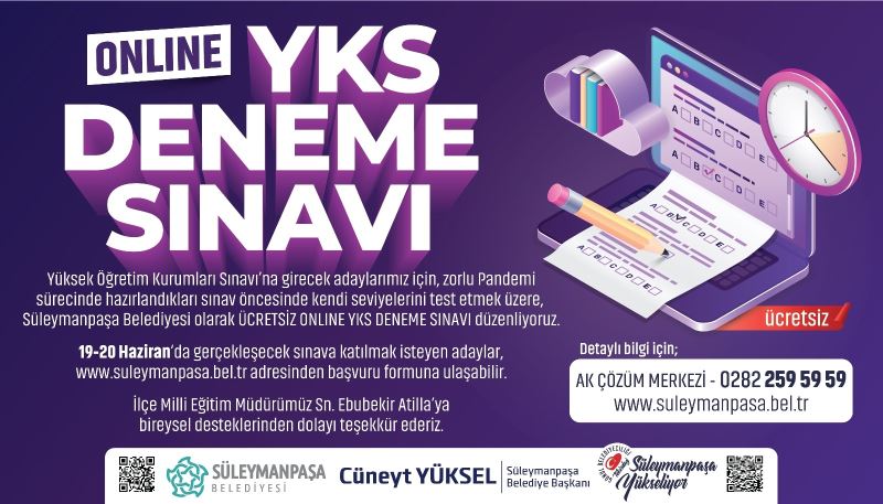 Öğrenciler için ‘Online YKS Deneme Sınavı’
