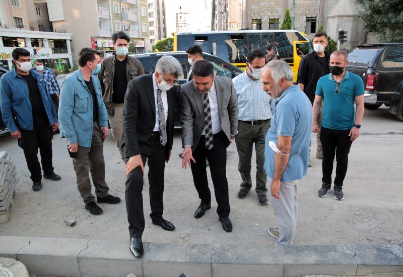 Vali Bilmez, Sıhke Caddesi’ndeki çalışmaları inceledi
