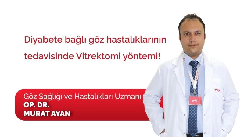 Diyabete bağlı göz hastalıklarının tedavisinde ‘vitrektomi’ yöntemi

