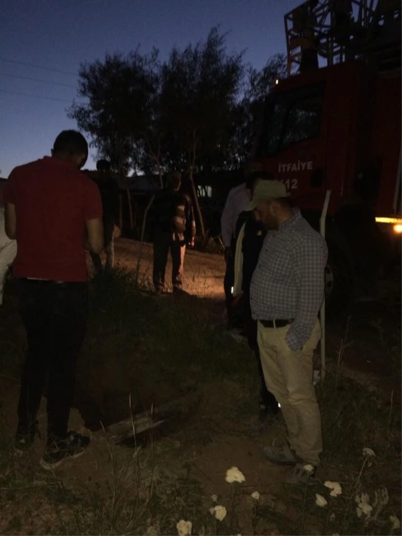 Fosseptik çukuruna düşen ineği itfaiye ekibi kurtardı
