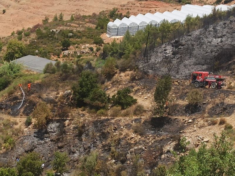 Alanya’da çıkan orman yangını ekiplerin müdahalesiyle söndürüldü
